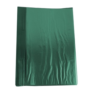 Gyorsfűző A4, PVC, kem&eacute;nyh&aacute;t&uacute;, &aacute;tl&aacute;tsz&oacute; előlappal, z&ouml;ld