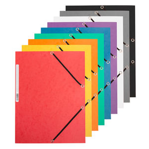 Gumis mappa A4, Q-CONNECT, presp&aacute;n karton, sarokgumis, narancs