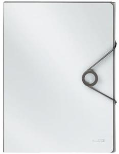 Gumis mappa A4, PP, LEITZ Solid Jumbo 30mm, 3 pólyás, fehér