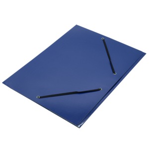 Gumis mappa A4, GRS Glossy karton, 400 g, fényes kék