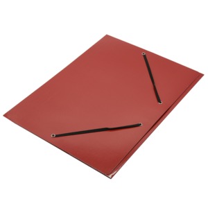 Gumis mappa A4, GRS Glossy karton, 400 g, fényes piros