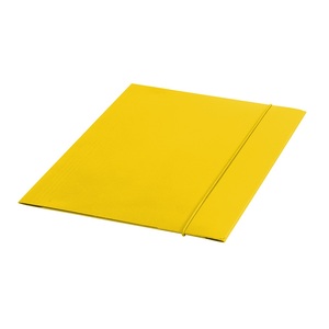 Gumis mappa A4, GRS Glossy karton, 400 g, fényes sárga