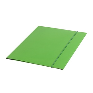 Gumis mappa A4, GRS Glossy karton, 400 g, fényes zöld.