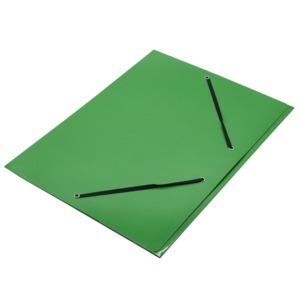Gumis mappa A4, GRS Glossy karton, 400 g, fényes zöld.