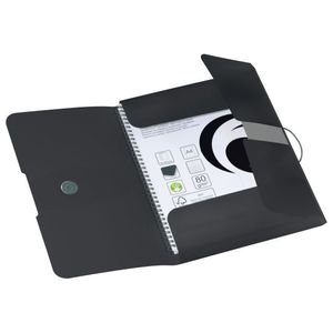 Gumis mappa A4, PP, HERLITZ easy orga to go, fekete