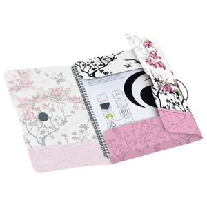 Gumis mappa A4, PP, HERLITZ Ladylike Bloom, középen gumiszalag