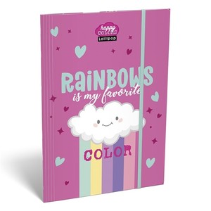 Gumis mappa A4, LIZZYSULI Lollipop Rainbow, karton