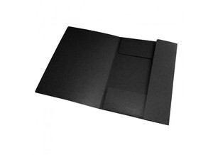 Gumis mappa A4, OXFORD Top File, karton, fekete