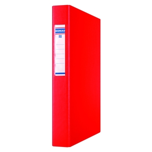 Gyűrűskönyv A4, 2gyűrűs, 40mm, DONAU, PP/karton, piros