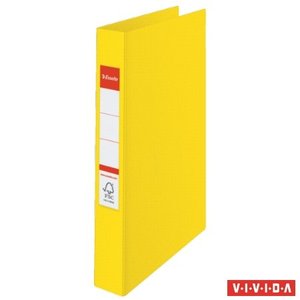 Gyűrűskönyv A4, 2gyűrűs, 35mm, ESSELTE Standard Vivida, PP, sárga