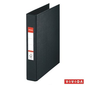 Gyűrűskönyv A5, 2gyűrűs, 42mm, ESSELTE Standard Vivida, fekete
