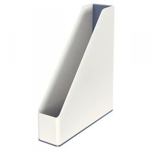 Iratpapucs A4, 73 mm, LEITZ Wow, műanyag, fehér-fehér