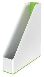 Iratpapucs A4, 73 mm, LEITZ Wow, műanyag, fehér-zöld
