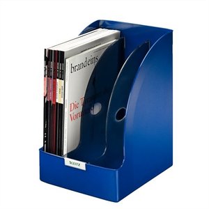 Iratpapucs A4, 205 mm, LEITZ Plus Jumbo, PP, elválasztókkal, kék
