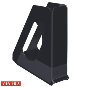 Iratpapucs A4, 68 mm, ESSELTE Europost Vivida, műanyag, fekete