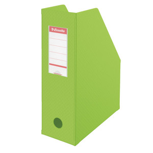 Iratpapucs A4, 100 mm, ESSELTE Vivida, PVC/karton, összehajtható, zöld