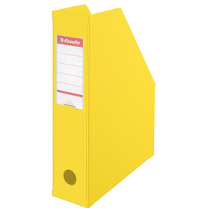 Iratpapucs A4, 70 mm, ESSELTE Vivida, PVC/karton, összehajtható, sárga
