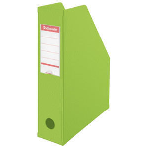 Iratpapucs A4, 70 mm, ESSELTE Vivida, PVC/karton, összehajtható, zöld