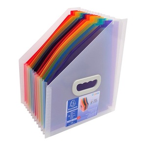 Iratpapucs A4, PP, EXACOMPTA Crystal, 26,5x32,5cm, harmonika