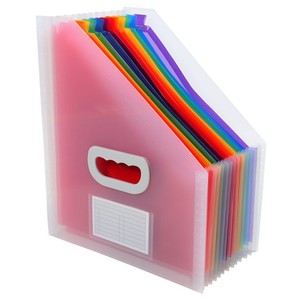 Iratpapucs A4, PP, EXACOMPTA Crystal, 26,5x32,5cm, harmonika