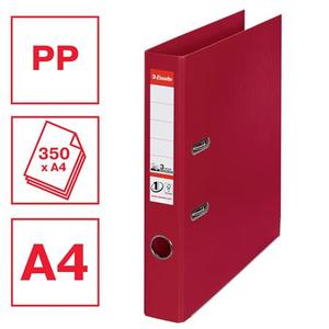 Iratrendező A4, 50 mm, ESSELTE No.1 Standard, PP/PP, élvédős, bordó