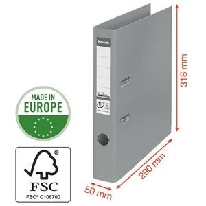 Iratrendező A4, 50 mm, ESSELTE No.1 Standard, PP/PP, élvédős, bordó
