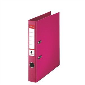 Iratrendező A4, 50 mm, ESSELTE No.1 Standard, PP/PP, élvédős, ciklámen