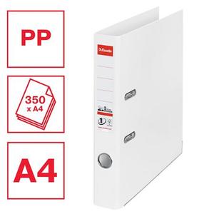 Iratrendező A4, 50 mm, ESSELTE No.1 Standard, PP/PP, élvédős, fehér