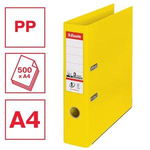 Iratrendező A4, 75 mm, ESSELTE No.1 Standard Vivida, PP/PP, sárga