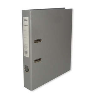 Iratrendező A4, 50mm, GRS, lapszerelt, &eacute;lv&eacute;dő s&iacute;nnel, sz&uuml;rke