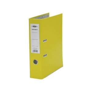 Iratrendező A4, 75mm, GRS, lapszerelt, &eacute;lv&eacute;dő s&iacute;nnel, s&aacute;rga