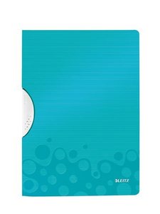 Klipmappa A4, PP, LEITZ Wow ColorClip, 30 lap, jégkék