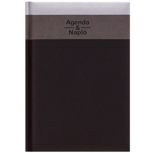 Agenda A5 Trinity, 2in1, heti, + tárgyalási napló, 3 anyag, fekete