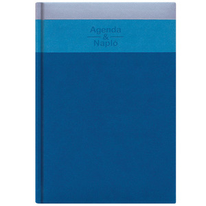 Agenda A5 Trinity, 2in1, heti, + tárgyalási napló, 3 anyag, kék