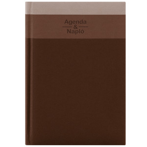 Agenda A5 Trinity, 2in1, heti, + tárgyalási napló, 3 anyag, barna