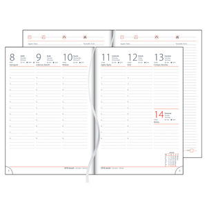 Agenda A5 Trinity, 2in1, heti, + tárgyalási napló, 3 anyag, kék