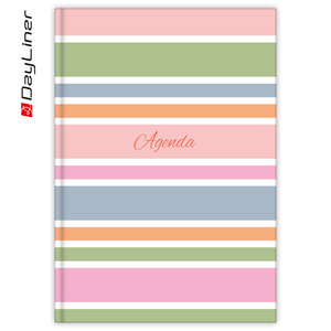 Agenda A5, heti, DAYLINER Colors, Stripes