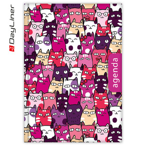 Agenda A5, heti, DAYLINER Colors, Cats