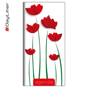 Zsebnaptár, fekvő, DAYLINER Colors, heti, Flower Tulipán