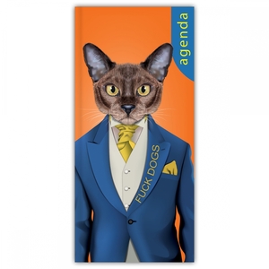 Zsebnaptár, fekvő, DAYLINER Mr. Cat, Soft Touch borítóval