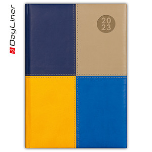 Agenda A5, napi, DAYLINER Funny, kék-bézs