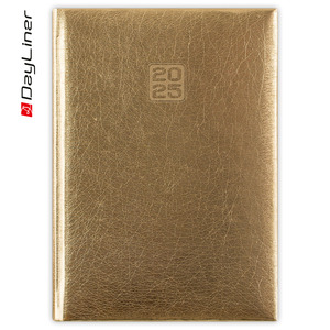 Agenda A5, heti, DAYLINER Mirror, arany