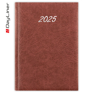 Agenda A5, napi, DAYLINER Rebel, krém színű lapokkal, bordó