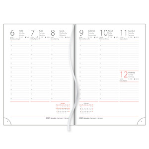 Agenda B6, heti, DAYLINER Square, kék