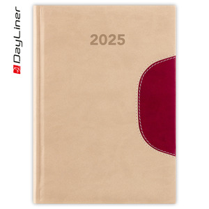 Agenda A5, napi, DAYLINER Memphis, bézs-padlizsán
