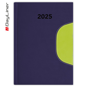 Agenda B6, heti, DAYLINER Memphis, kék-zöld