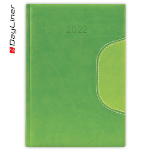 Agenda A5, napi, DAYLINER Memphis, zöld-zöld