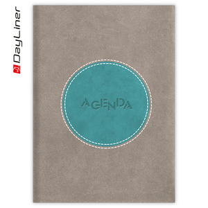 Agenda A5, napi, DAYLINER Central, szürke-türkiz