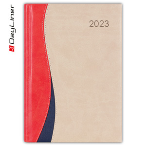 Agenda A5, napi, DAYLINER Dubai, korall-bézs