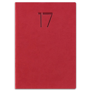 Agenda A5 FLEX napi piros napi, fehér belív, 150x210mm, 352 oldal,